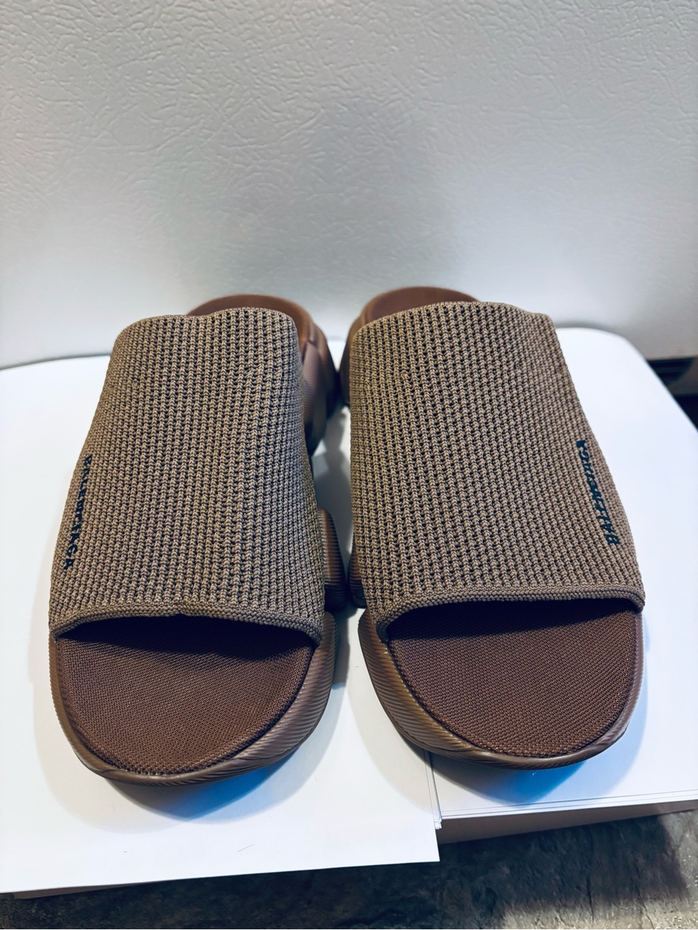 Balenciaga women’s Brown Knit Slides - Picture 2 of 8